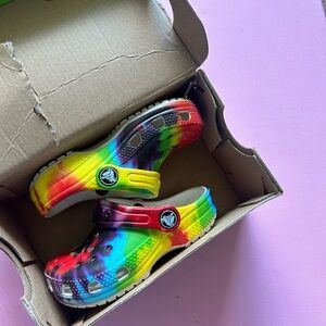 Tye Dye Kids Crocs